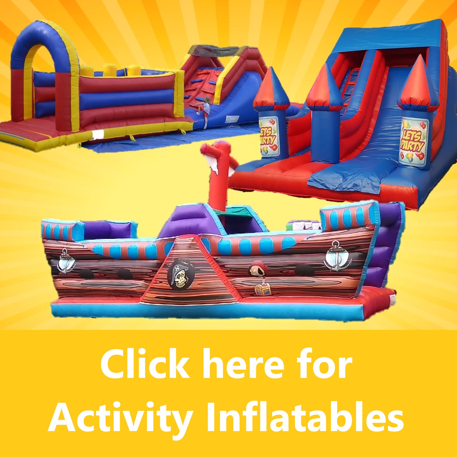 Inflatable game hire in Sheffield photo link